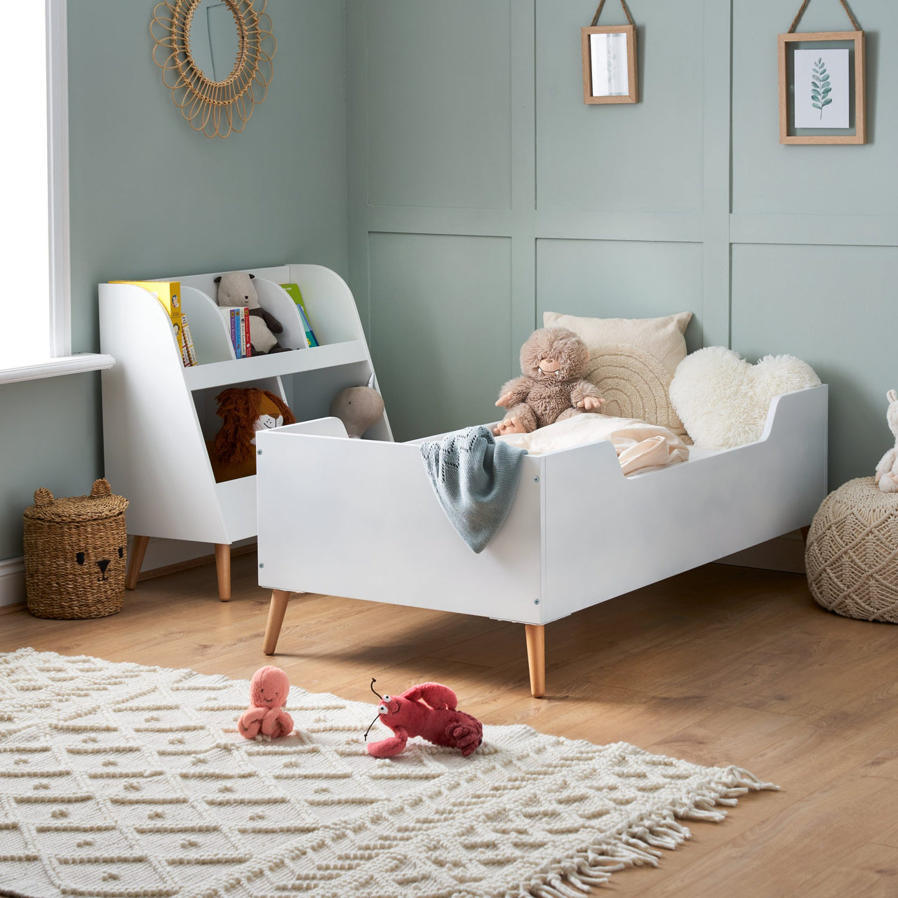 Obaby Maya Single Bed, White with Natural