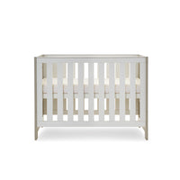 Thumbnail for Obaby Nika Mini Cot Bed Grey Wash & White Grey