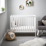 Obaby Bantam Space Saver Cot & Fibre Mattress White