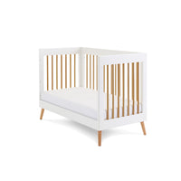 Thumbnail for Obaby Maya Mini Scandi Cot Bed White with Natural