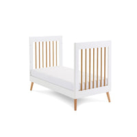 Thumbnail for Obaby Maya Mini Scandi Cot Bed White with Natural