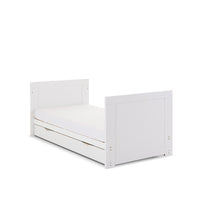 Thumbnail for Obaby Nika Cot Bed & Under Drawer White Wash