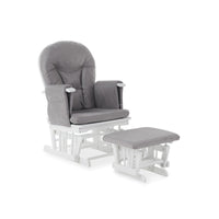 Thumbnail for Obaby Reclining Glider Chair and Stool Grey