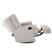 Thumbnail for Obaby Madison Swivel Glider Recliner Chair Oatmeal