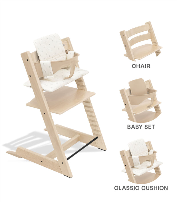 Tripp Trapp® High Chair Bundle + Tripp Trapp® Cushion Beech Wood