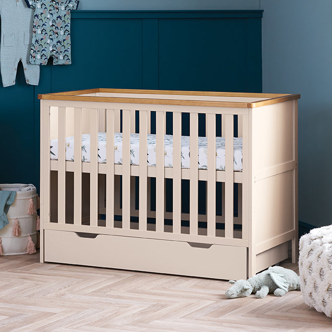 Obaby Evie Mini Cot Bed, Cashmere