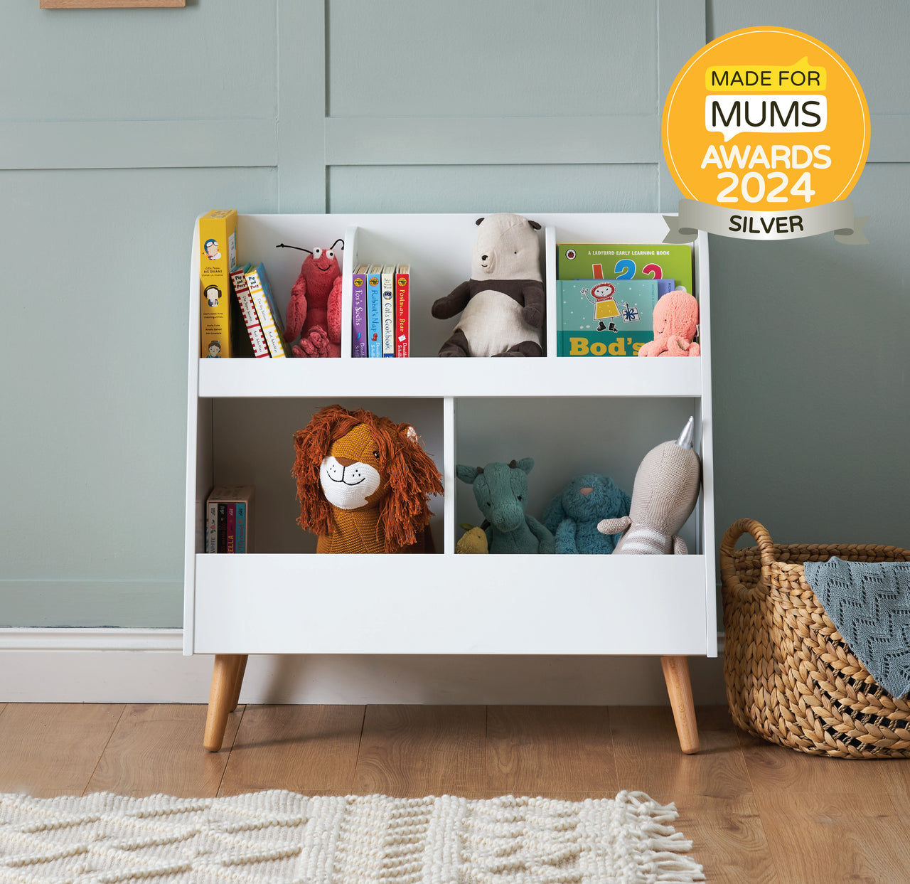 Obaby Maya Toy Storage White with Natural