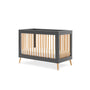 Obaby Maya Mini Scandi Cot Bed, Slate with Natural