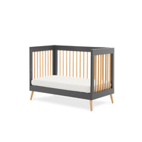 Thumbnail for Obaby Maya Mini Scandi Cot Bed, Slate with Natural