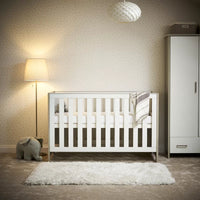 Thumbnail for Obaby Nika Cot Bed Grey Wash & White