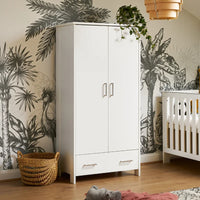 Thumbnail for Obaby Nika Double Wardrobe White Wash