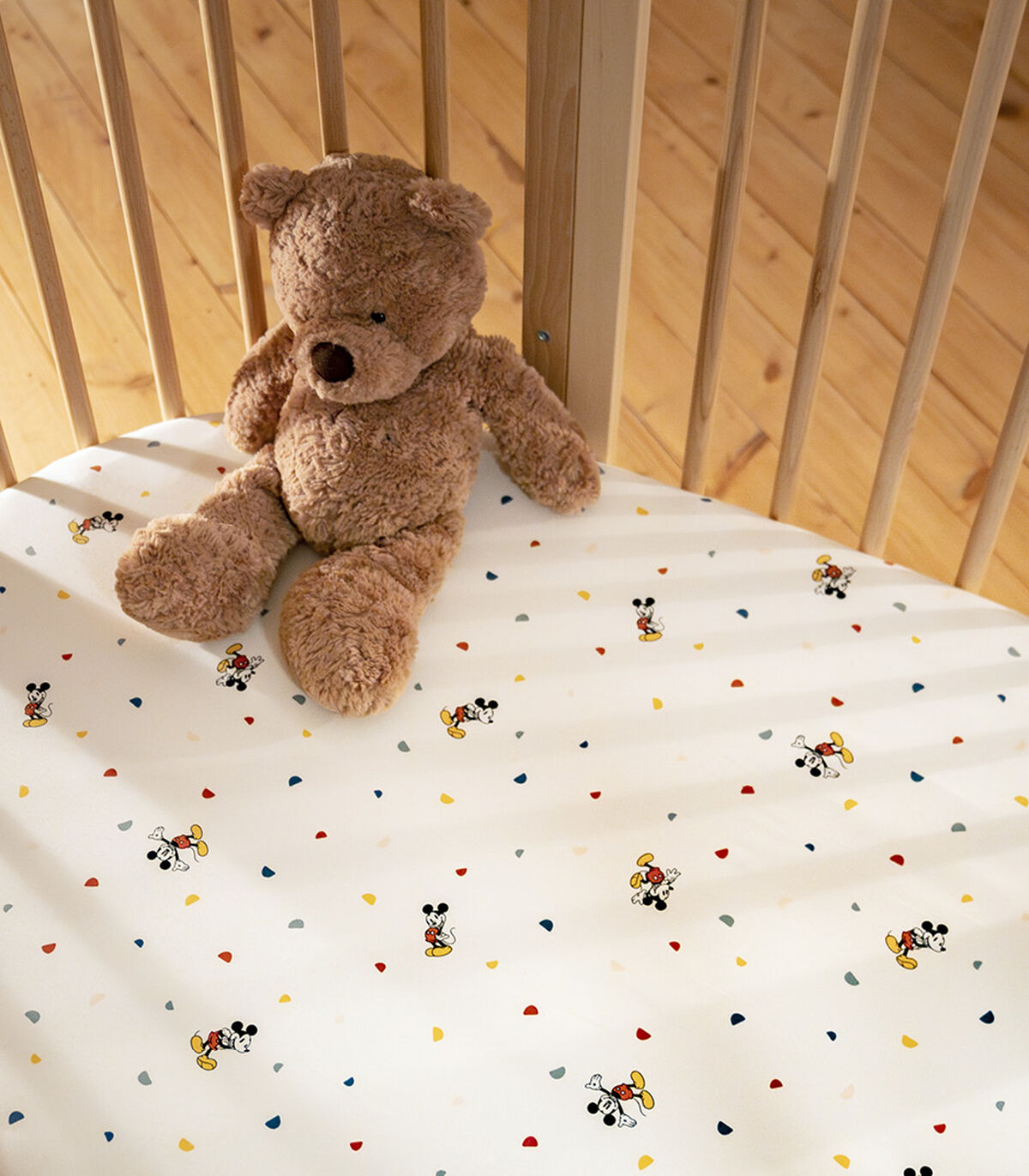 Stokke® Sleepi™ Mini Fitted Sheet V3 Mickey Celebration