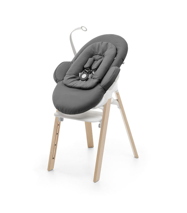 Stokke® Steps® Bouncer Herringbone Grey / White Chassis