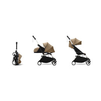 Thumbnail for Stokke® YOYO³ stroller with newborn to toddler White/Toffee