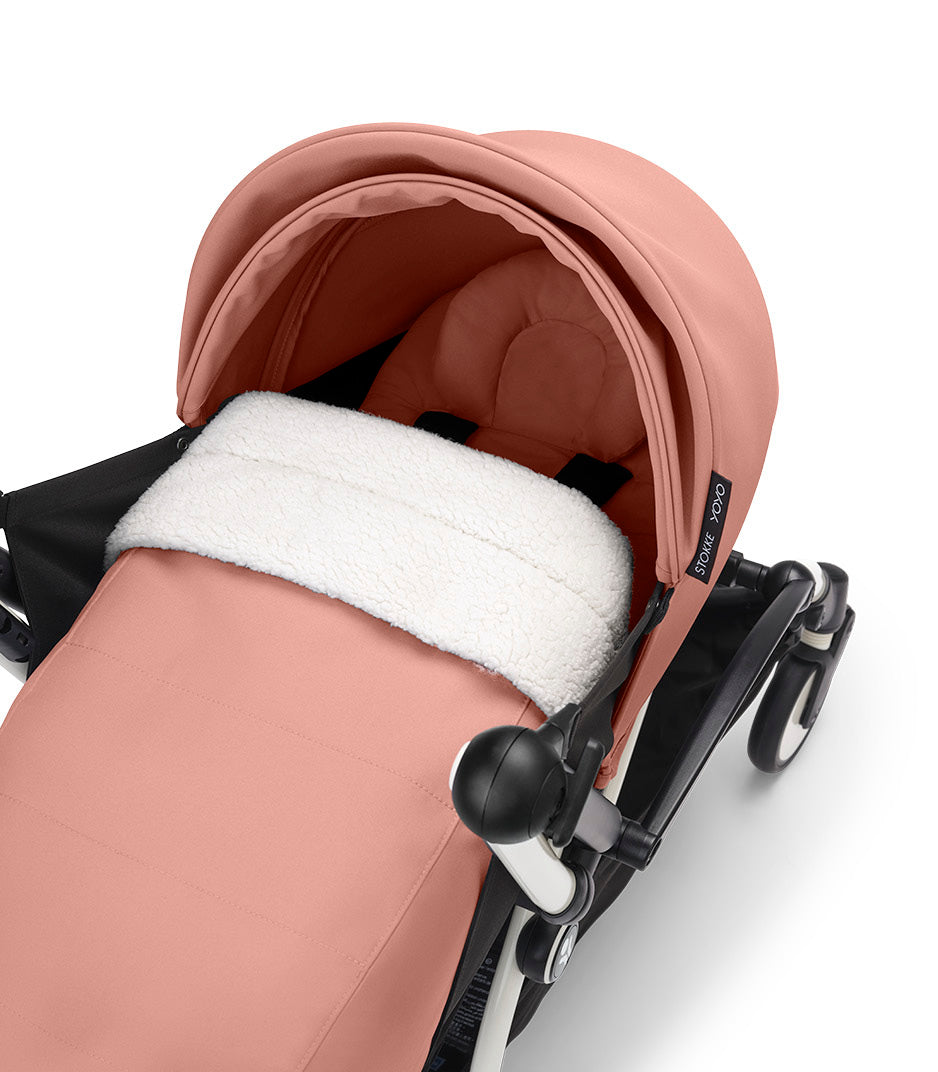 Stokke® YOYO³ stroller with newborn to toddler White/Ginger