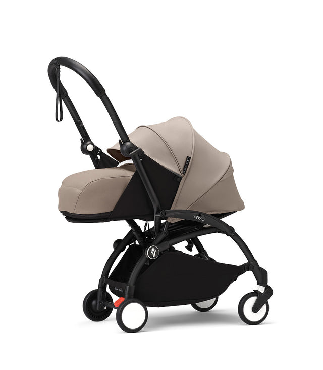 Stokke® YOYO³ stroller with newborn to toddler Black/Taupe