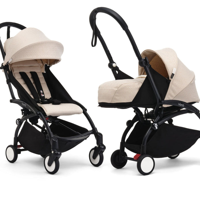 Stokke® YOYO³ stroller with newborn to toddler Black/Bonpoint