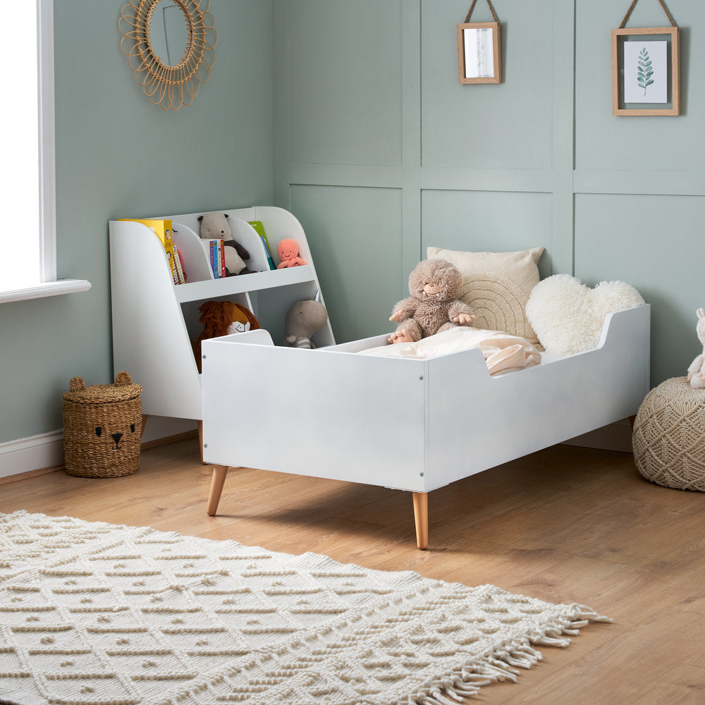 Obaby Maya Toddler Bed White with Natural