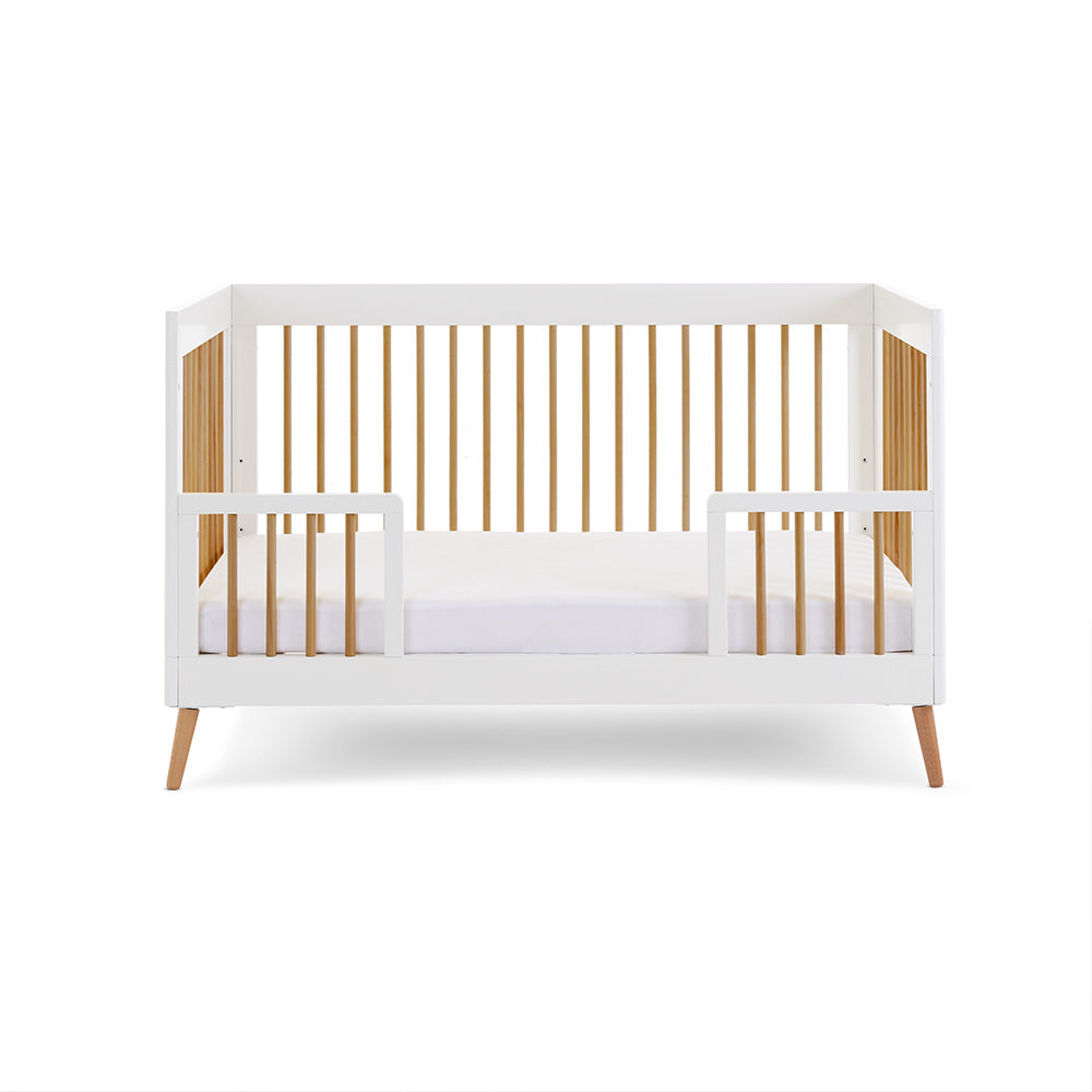 Obaby Maya Scandi Cot Bed White with Natural