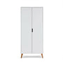 Obaby Maya Double Wardrobe White with Natural