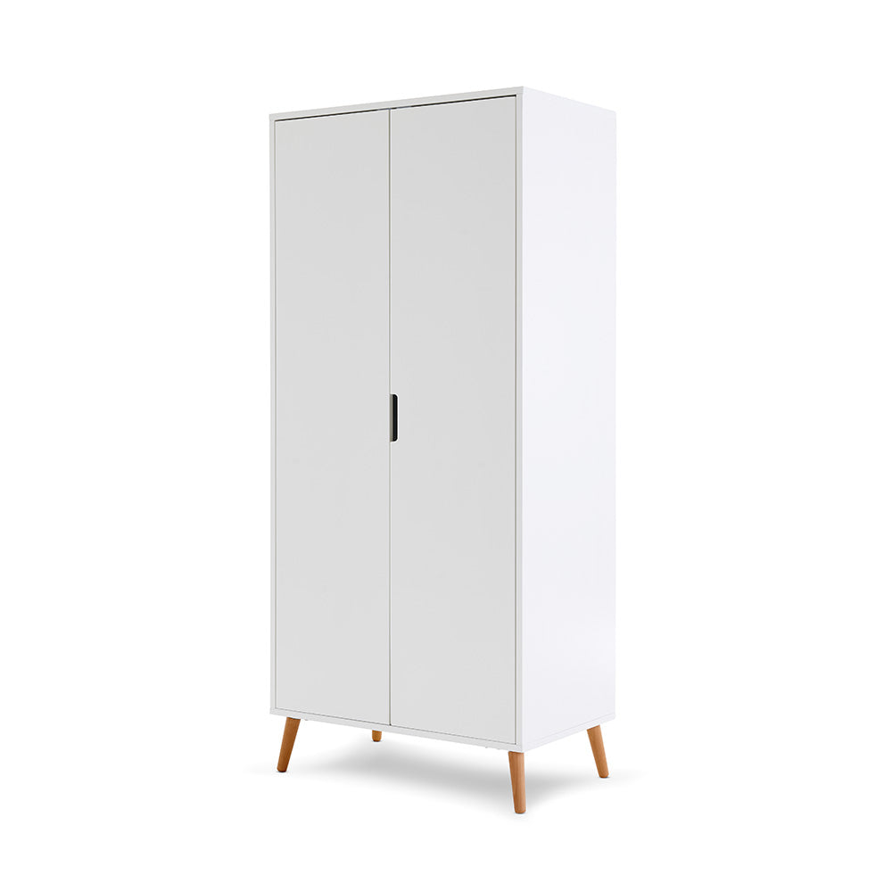 Obaby Maya Double Wardrobe White with Natural