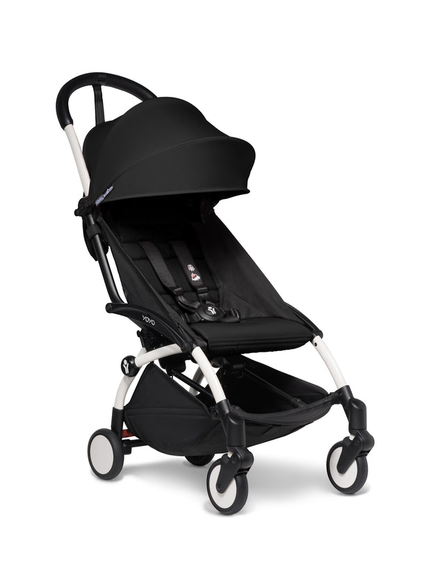 BABYZEN YOYO² 6+ Stroller (White Frame)- Black